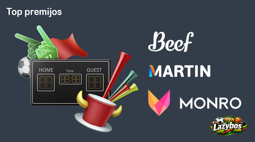 Top lažybų bonusai